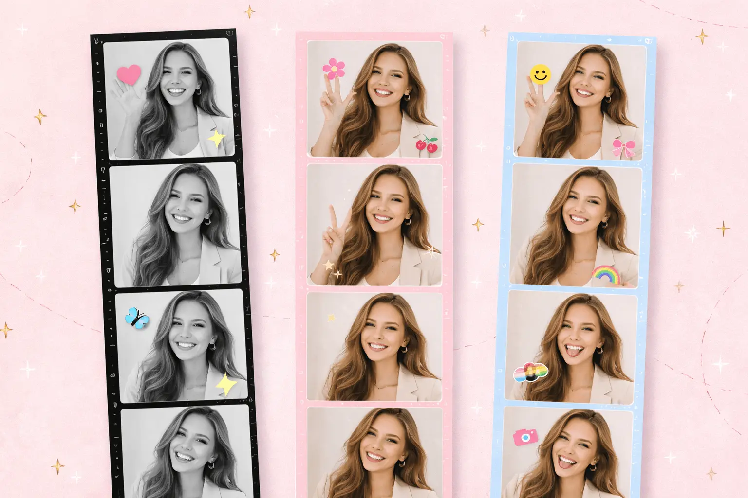 Customize photo strips preview