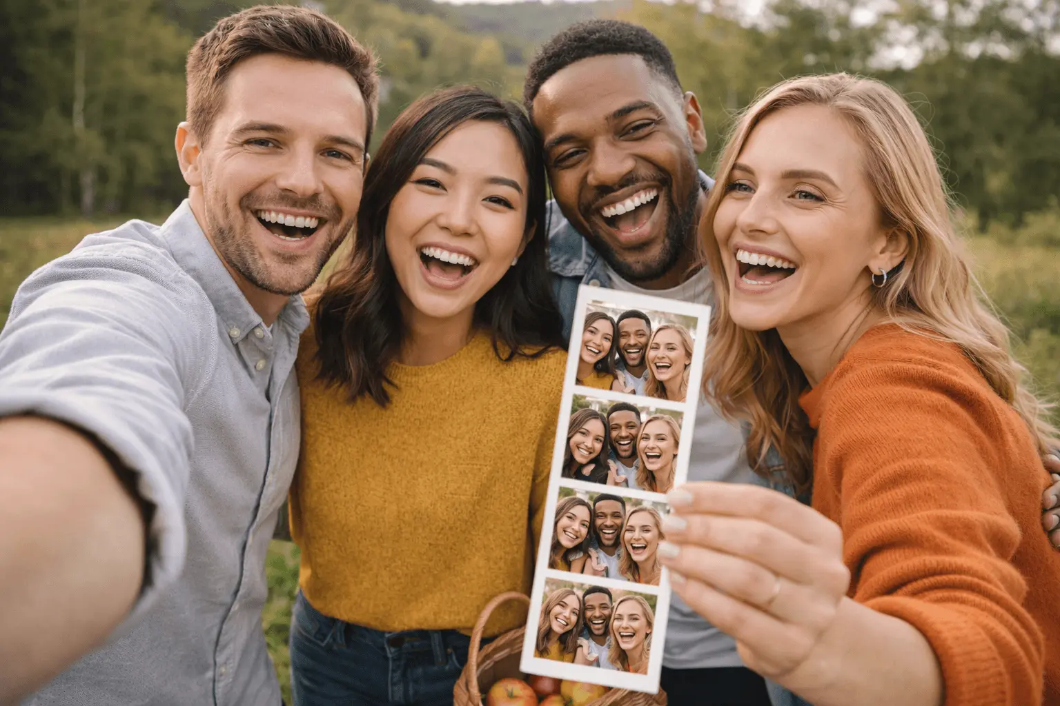 Corporate event photo strip use case