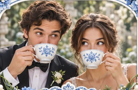 Blue Porcelain फ़ोटो स्ट्रिप टेम्पलेट, सैंपल फ़ोटो 4